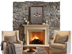Eagle Stone Fireplace
